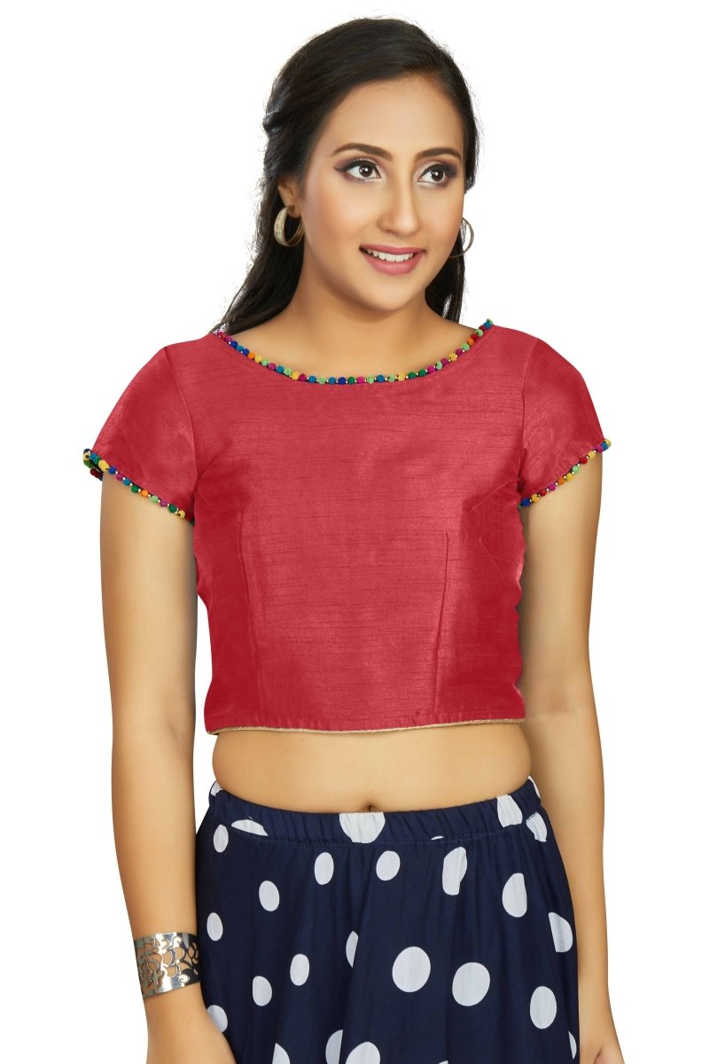 Aastha Fashion Women's Gajri Art Silk Designer Party Wear Readymade Blouse | Grocsy