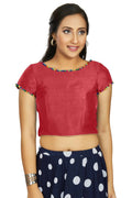 Aastha Fashion Women's Gajri Art Silk Designer Party Wear Readymade Blouse | Grocsy