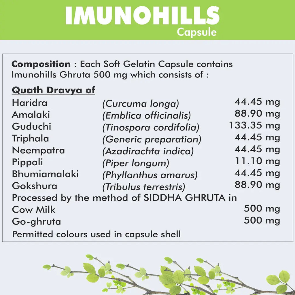 Herbal Hills Ayurveda Imunohills Capsules | Grocsy