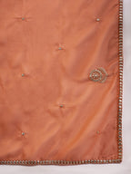 Sangria Gotta Work Embroidered A-Line Kurta & Trouser With Dupatta | Grocsy