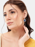 Nuyug 22K Gold Plated Azure Muse Contemporary Drop Earrings | Grocsy