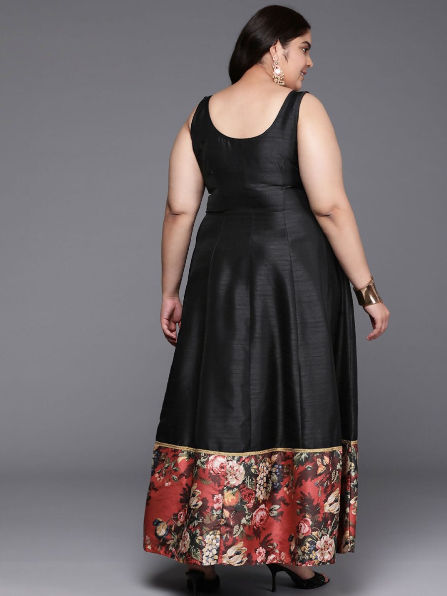Ahalyaa Women's Traditional wear Ethnic Dress - Black | Grocsy