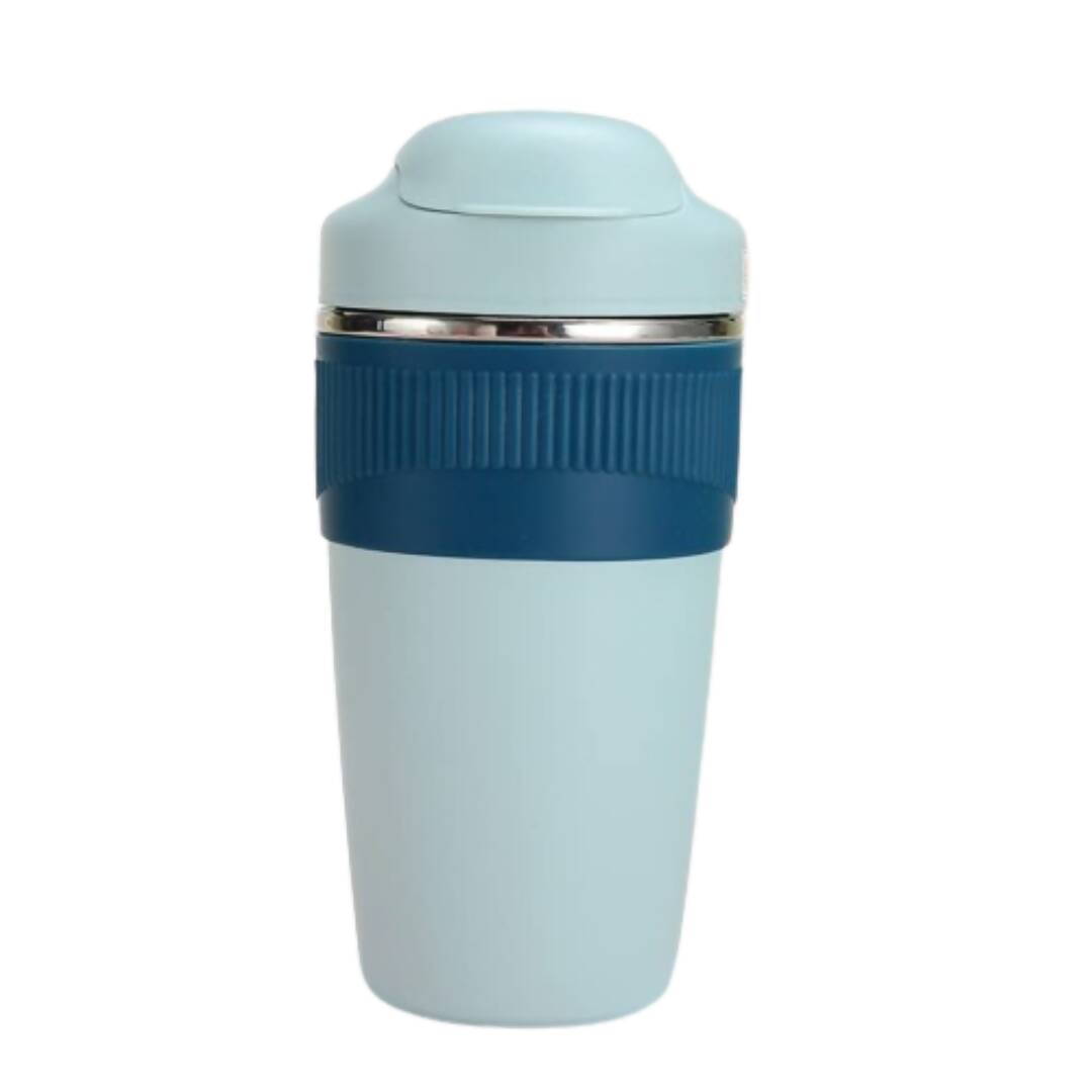 Wosta Travel Coffee Mug with Lid and Straw Tumbler - 480ml (Sky Blue) | Grocsy