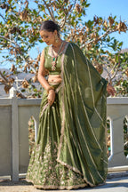 Lehenga Mart Designer Bollywood Style Wedding Lehenga Choli - Mahendi | Grocsy