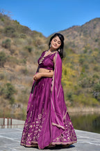 Lehenga Mart Designer Bollywood Style Wedding Lehenga Choli - Wine | Grocsy