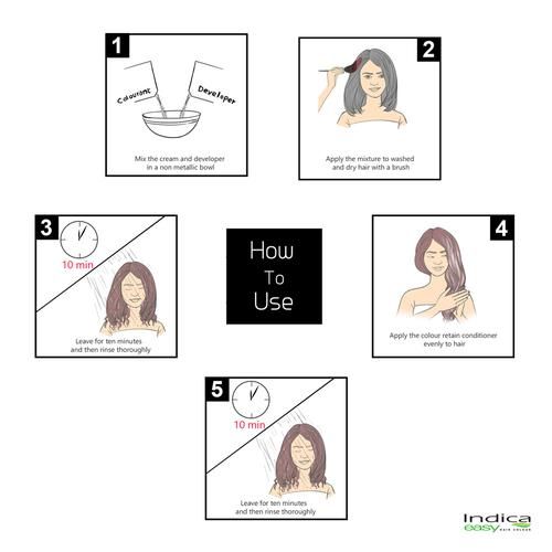 Indica Easy Hair Color Shampoo Natural Black | Grocsy