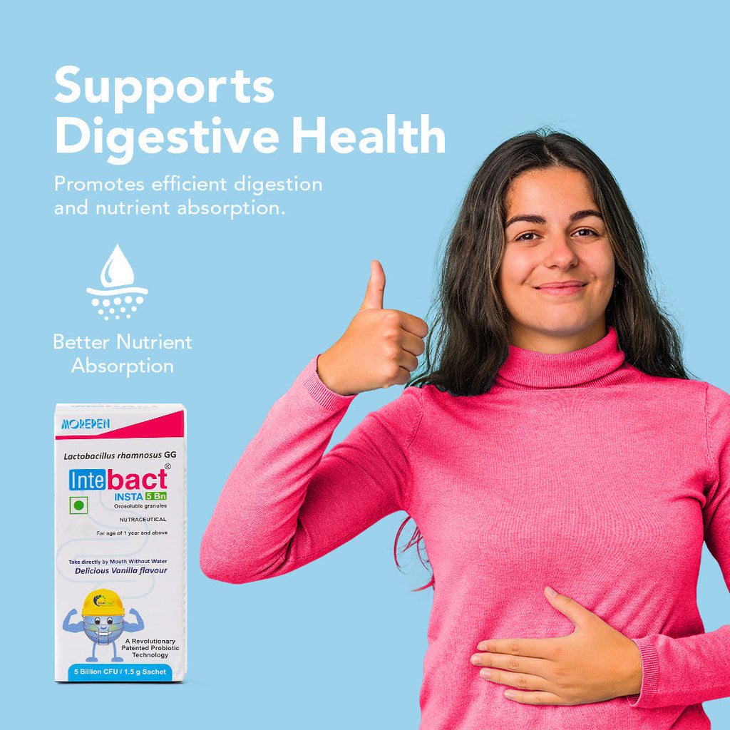 Dr Morpen Intebact Insta Probiotic 5Bn (1.5Gm) - 6 Sachets | Grocsy