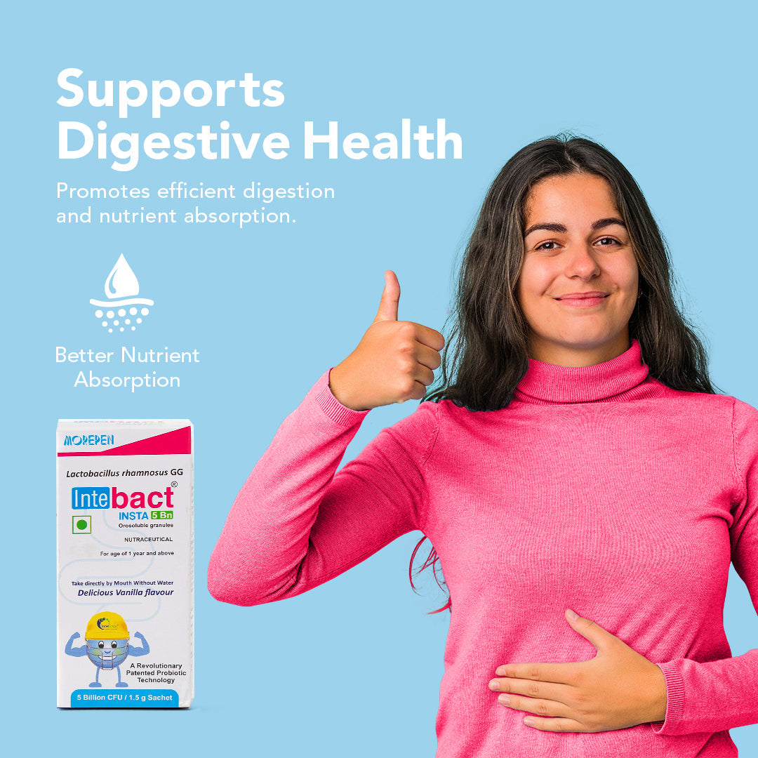 Dr Morpen Intebact Insta Probiotic 5Bn (1.5Gm) - 6 Sachets | Grocsy