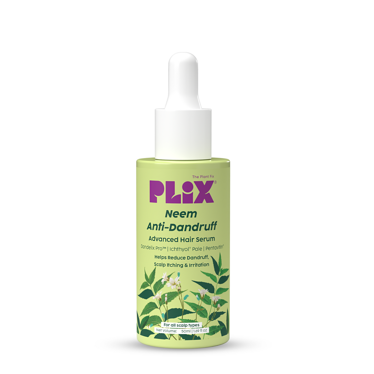 PLIX The Plant Fix Neem Anti-Dandruff Advanced Hair Serum For Reduce Dandruff & Inflammation | Grocsy