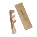 Isha Life Handmade Neem Wood Comb With Handle (Wider Teeth) | Grocsy