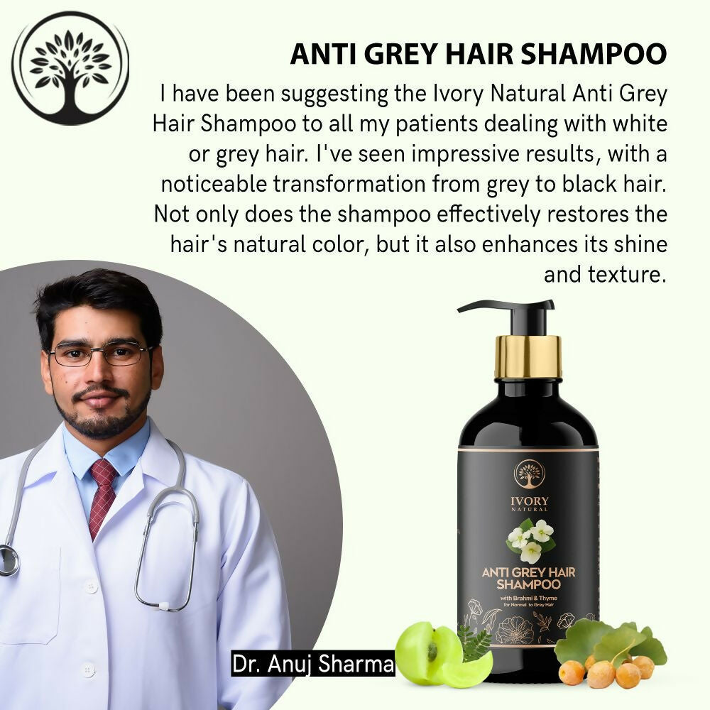 Ivory Natural Grey Hair Shampoo For Nature-Inspired Grey Coverage And Revitalization | Grocsy