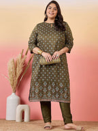 Sztori Women Floral Printed Regular Kurta with Trousers | Grocsy