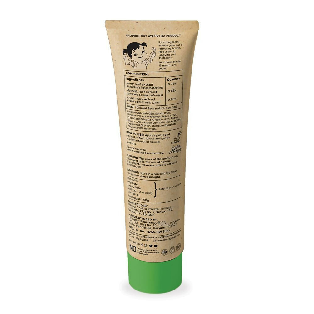 Herby Angel Fennel Fresh Toothpaste for Kids | Grocsy