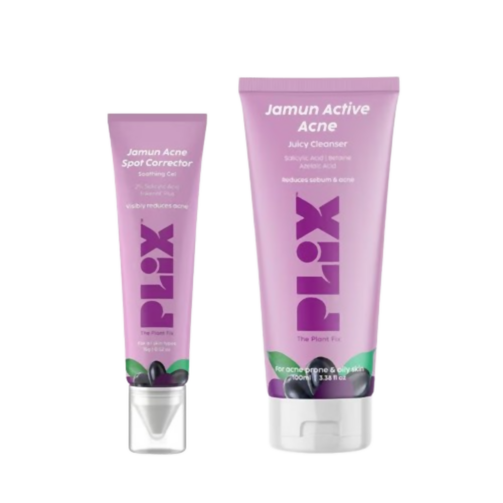PLIX The Plant Fix Salicylic Acid Face Cleanser & Spot Corrector Gel Combo | Grocsy