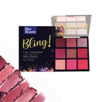 Blue Heaven Bling 9 In 1 Eyeshadow Palette - Kiss Of Blush | Grocsy