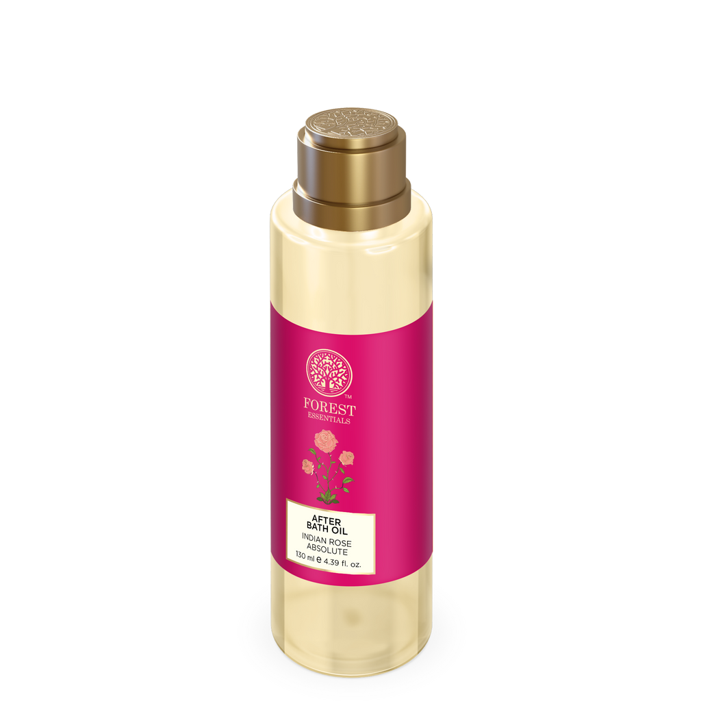 Forest Essentials After Bath Oil Indian Rose Absolute - Nourishing After Shower Body Oil | Grocsy