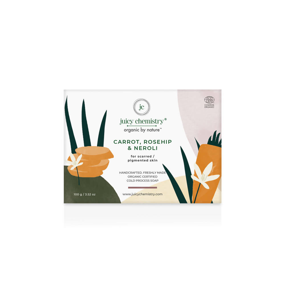 Juicy Chemistry Carrot , Rosehip & Neroli Soap For Scarred | Grocsy
