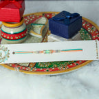 Indianvibez Ad Pink/Green Stone Pendant Design Rakhi | Grocsy