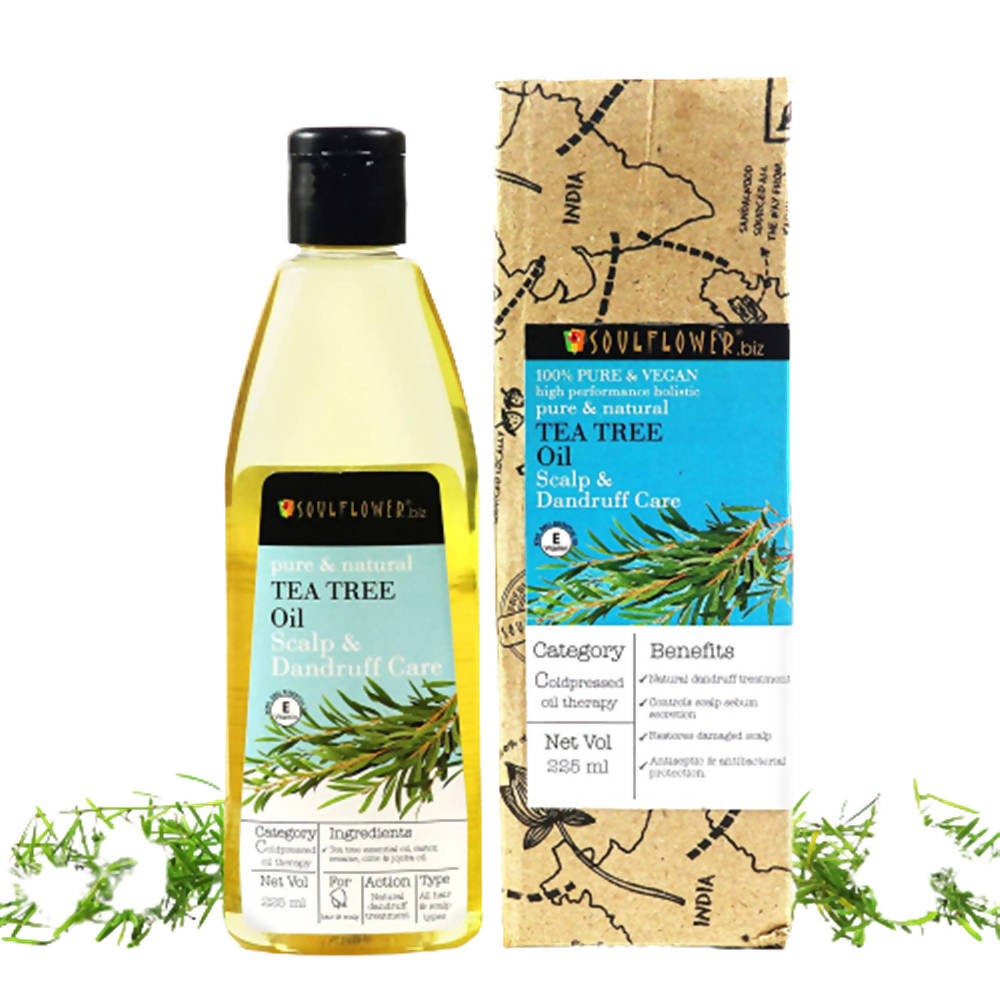 Soulflower Pure & Natural Tea Tree Oil Scalp & Dandruff Care | Grocsy