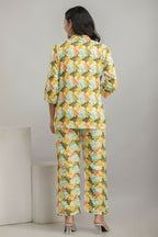 Alvano Women's Floral Printed Cotton Multicolour Co-Ord Set | Grocsy