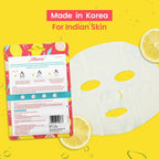 Chicnutrix Korean Illume Face Sheet Mask Infused With Lemon Essence Rich In Vitamin C Radiant and Glowing Skin, Korean Skincare | Grocsy