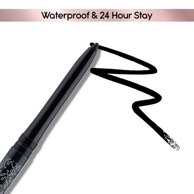 Kay Beauty Waterproof 24 Hour Kajal - Spade Black | Grocsy