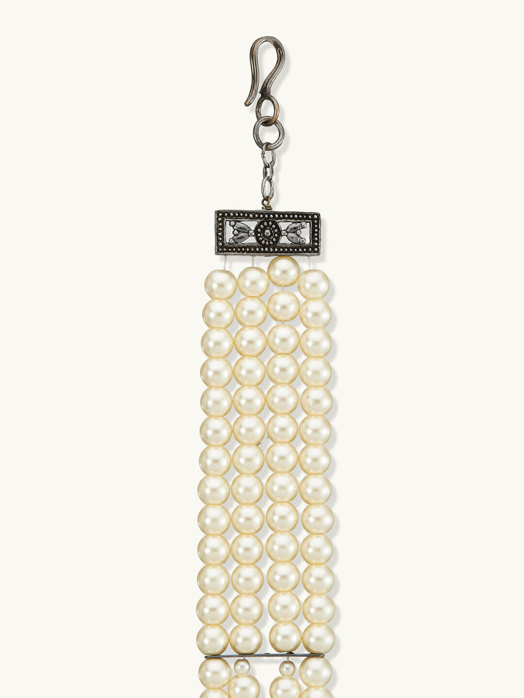 Nuyug Pearl Beaded Jade Stone Choker Necklace | Grocsy