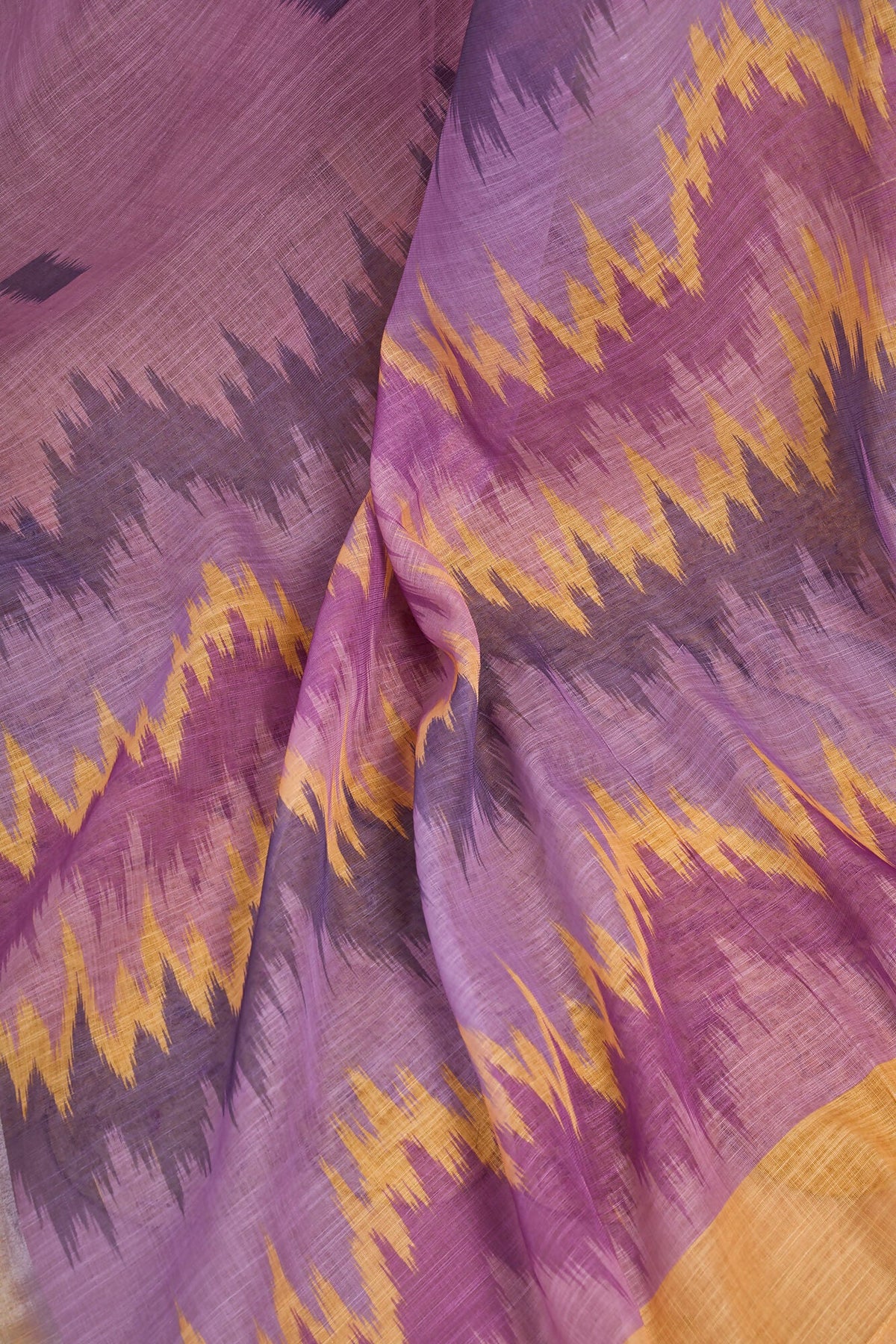 Vastranavya Onion Pink Digital Printed Linen Ready To Wear Pocket Saree with Unstitched Blouse | Grocsy