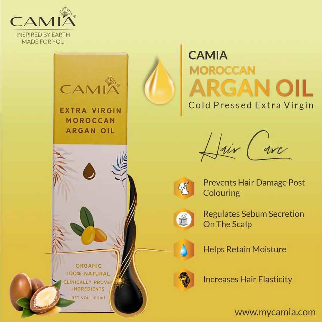 Camia Organic Moroccan Argan Oil For Skin & Hair | Grocsy