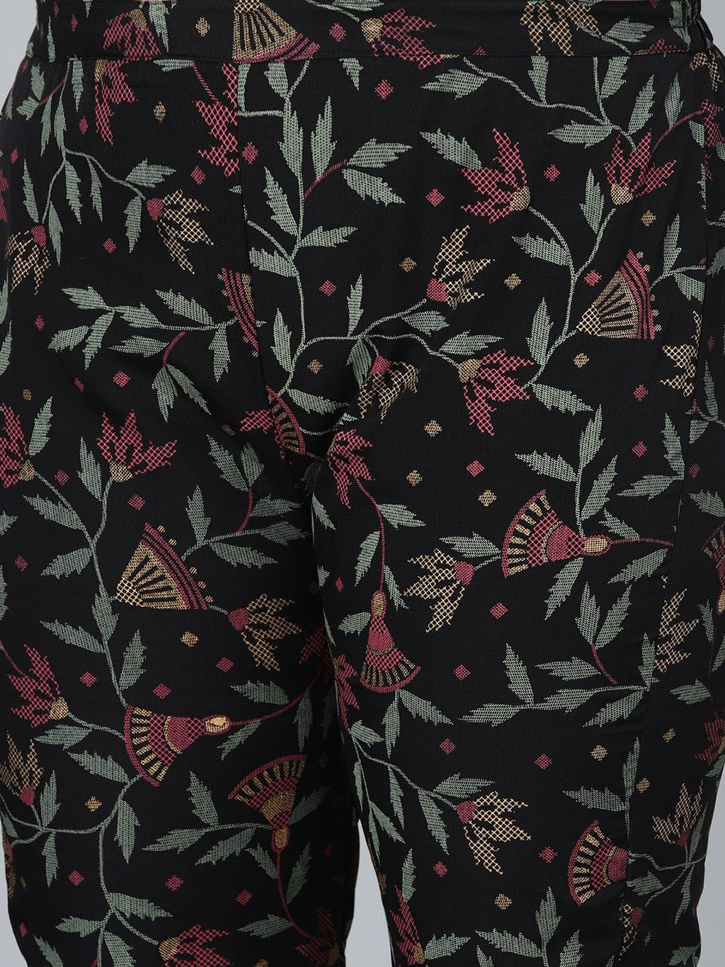 Sztori Plus Size Floral Printed Straight Kurta With Trouser | Grocsy