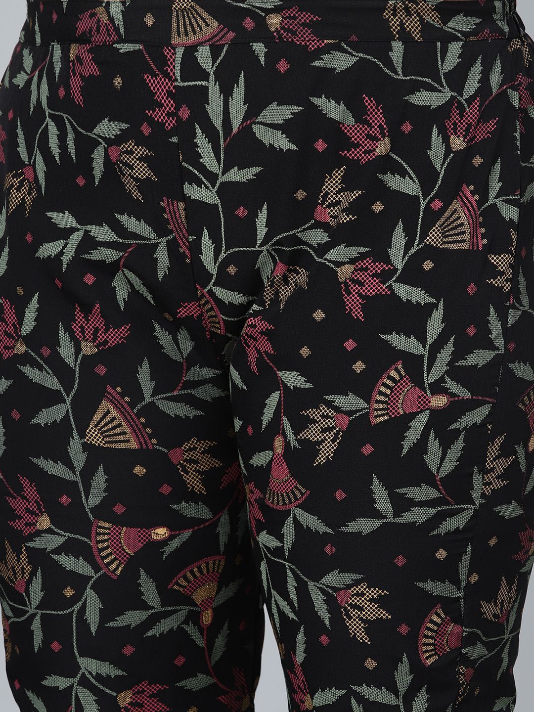 Sztori Plus Size Floral Printed Straight Kurta With Trouser | Grocsy