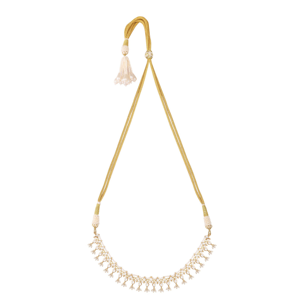 Nuyug 22K Gold Plated Regal Kundan & Pearl Matha Patti | Grocsy