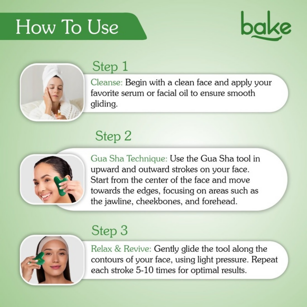 Bake Jade Gua Sha Face Massage Tool | Grocsy