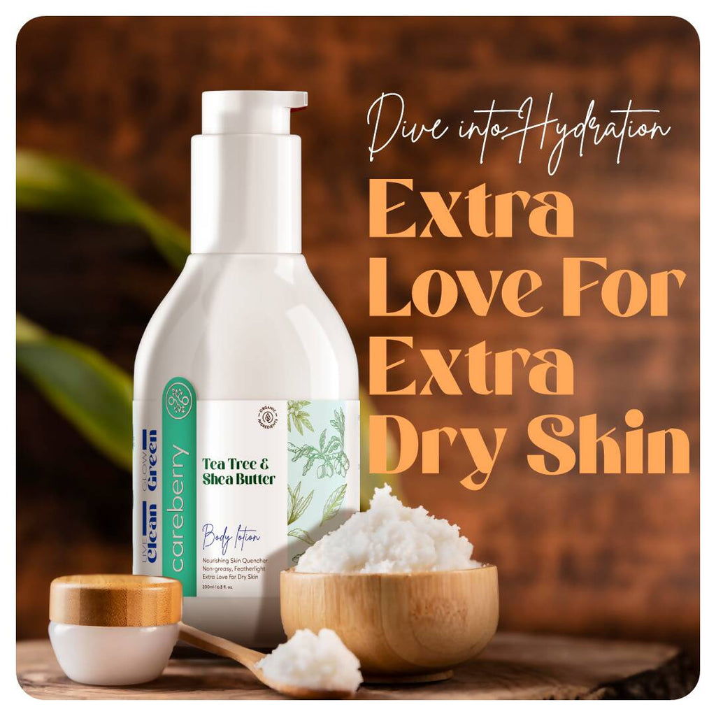 Careberry Tea Tree Oil & Shea Butter Nourishing Body Lotion | Grocsy