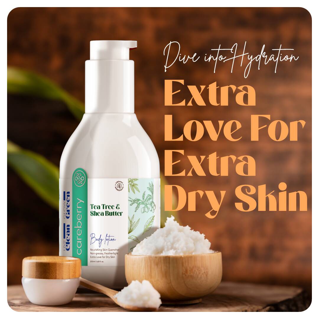 Careberry Tea Tree Oil & Shea Butter Nourishing Body Lotion | Grocsy