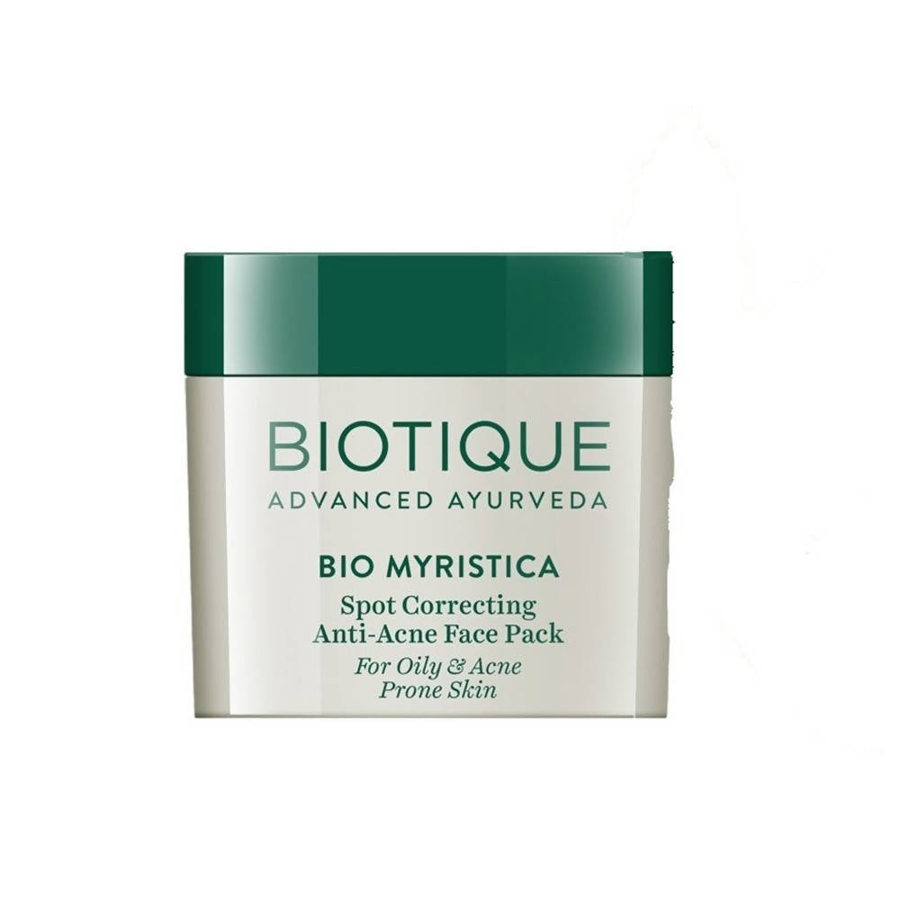 Biotique Advanced Ayurveda Bio Myristica Spot Correcting Anti Acne Face Pack | Grocsy