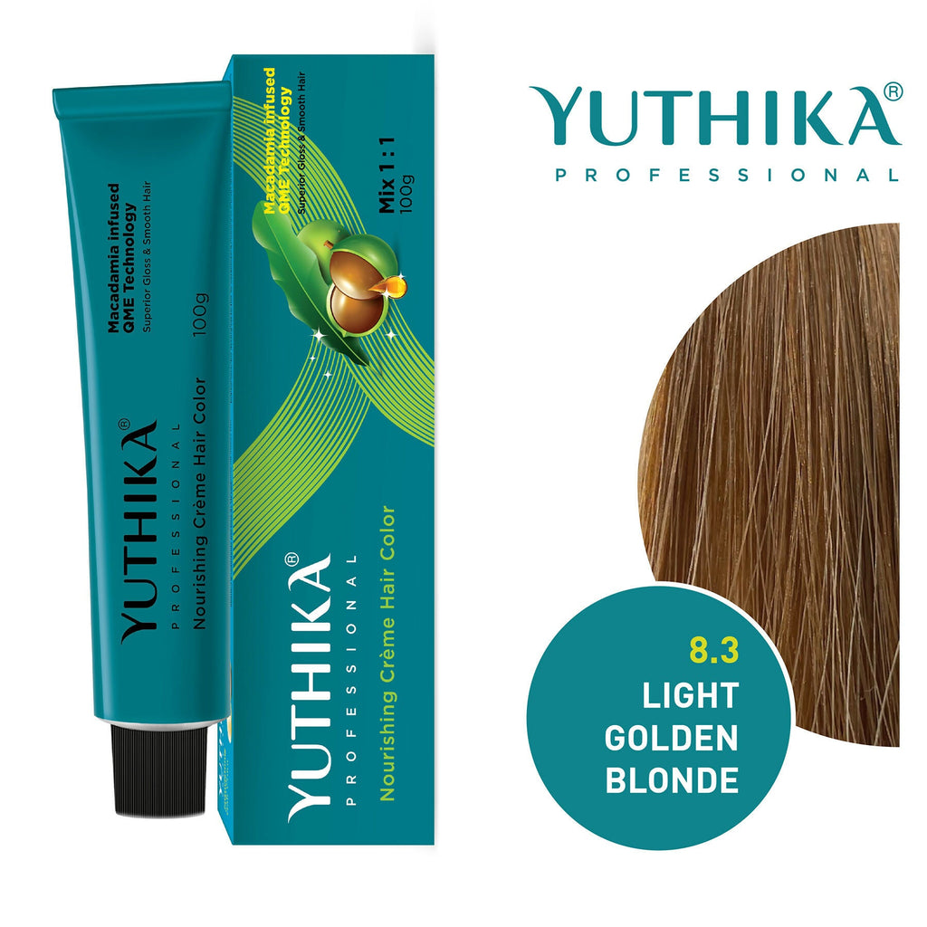 Yuthika Professional Creme Hair Colour - Light Golden Blonde | Grocsy