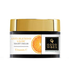 Good Vibes Anti-Blemish Vitamin C Glow Night Cream - Spotless, Brightening, Depigmentation, Reduces dark spot | Grocsy