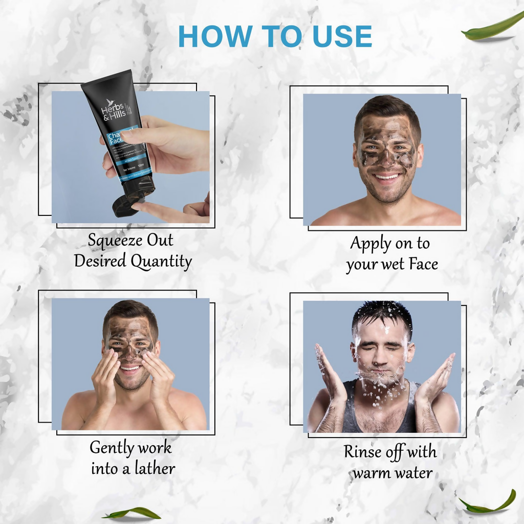 Herbs & Hills Charcoal Face Wash | Grocsy