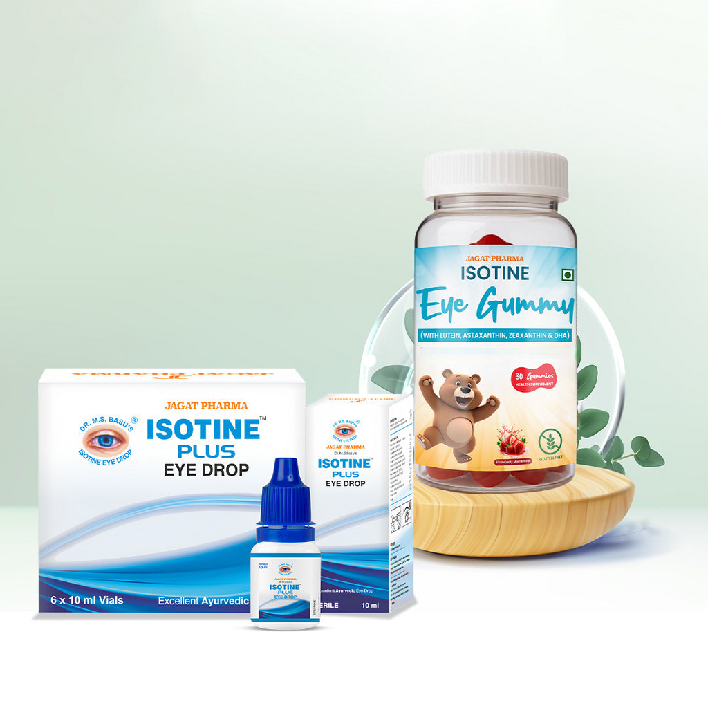 Jagat Pharma Isotine Eye Gummy (Kids) + Isotine Plus Combo: For Vibrant Vision and Lasting Eye Health | Grocsy