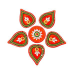 Kundan HandiKrafts Tilak Shaped Rangoli Pink (Baby)