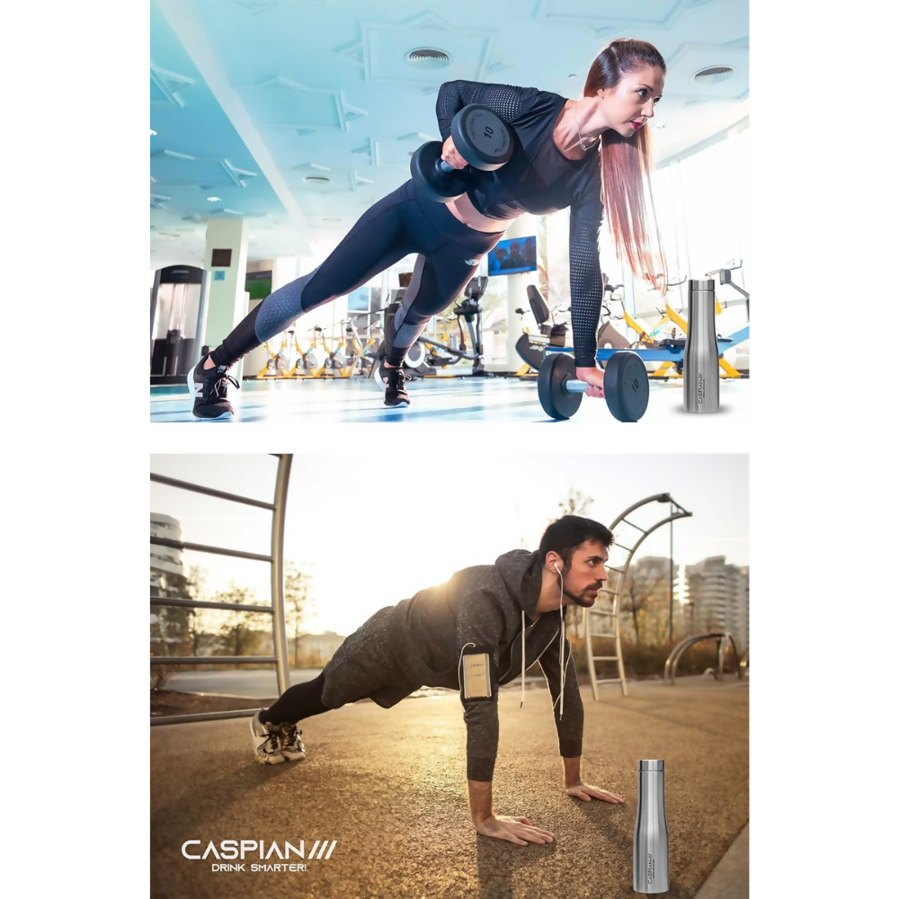 CASPIAN /// Aqua Stainless Steel Water Bottle | Grocsy