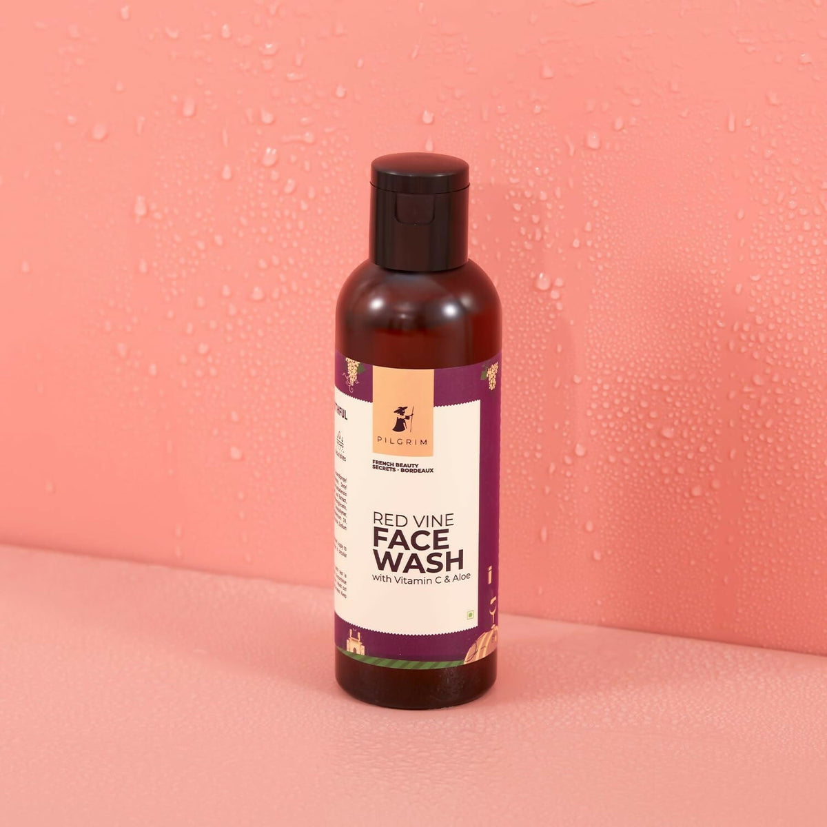 Pilgrim French Red Vine Face Wash with Vitamin C & Aloe For Anti Ageing & Dark Spots | Grocsy