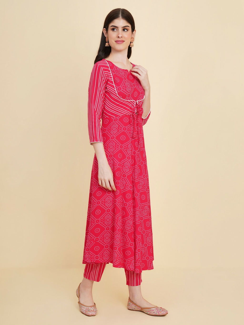 Designer Stylish Pink cotton Stitched Suit With Dupatta - Tanisha | Grocsy