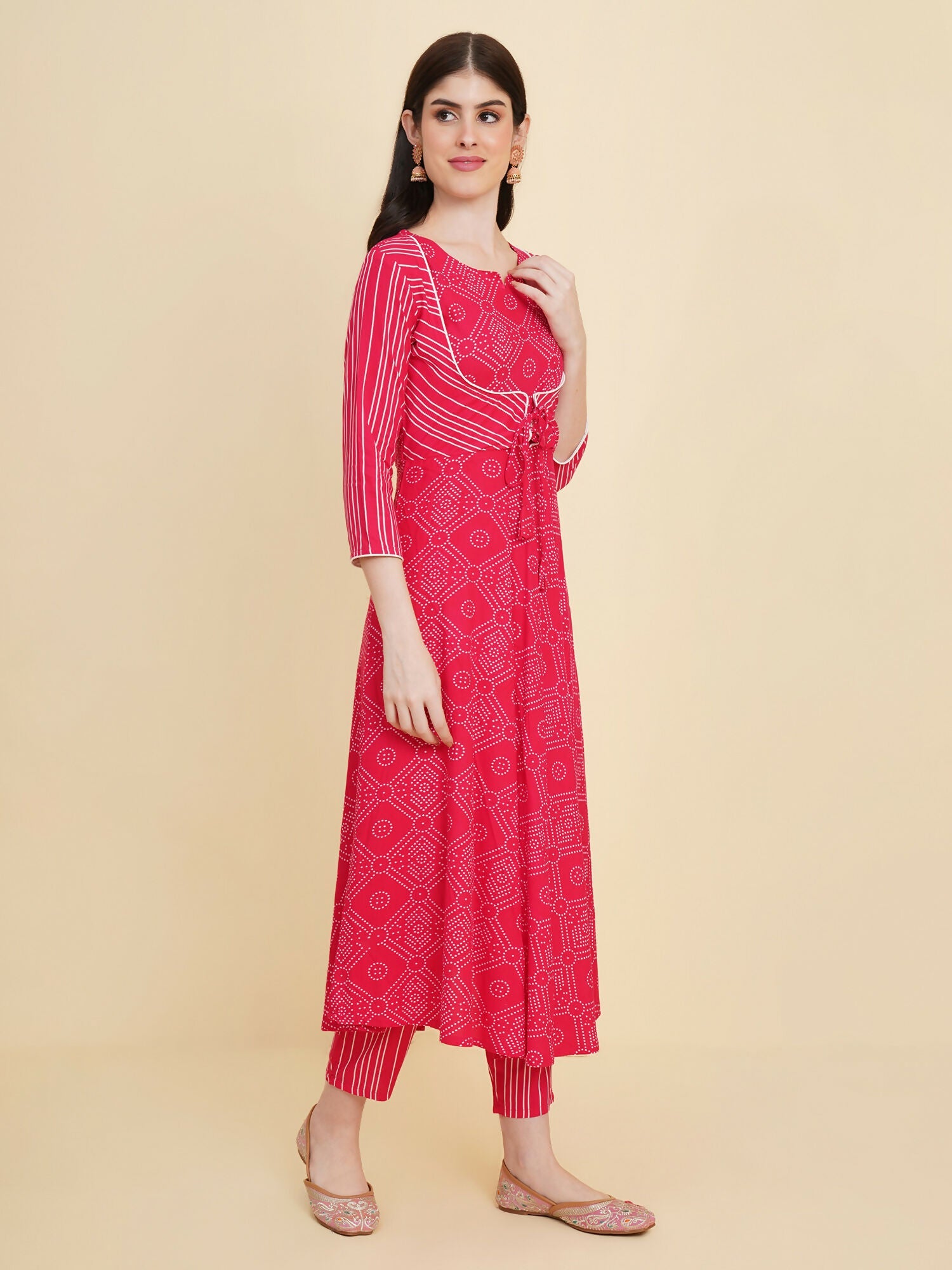 Designer Stylish Pink cotton Stitched Suit With Dupatta - Tanisha | Grocsy