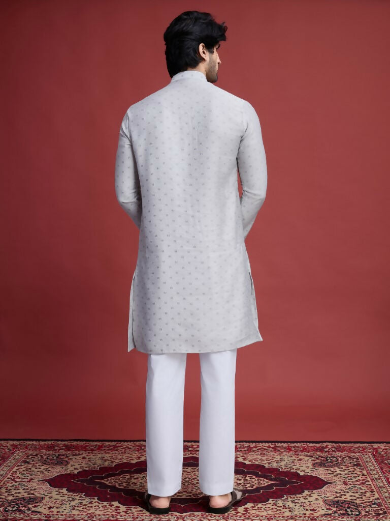 Vastranavya Exclusive Festival Wear Viscose Mirror Work on Self Weaving Kurta Only | Grocsy