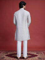 Vastranavya Exclusive Festival Wear Viscose Mirror Work on Self Weaving Kurta Only | Grocsy