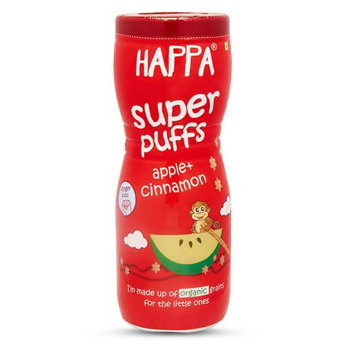 Happa Multigrain Apple & Cinnamon Melts Super Puffs (8 Months+) | Grocsy