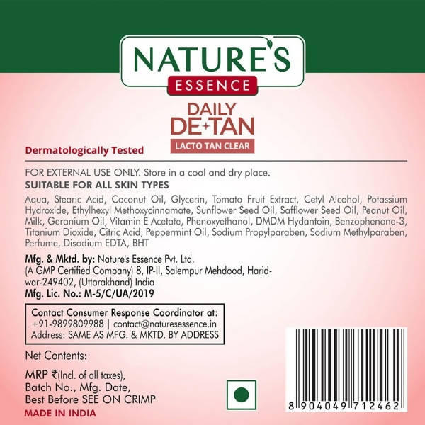 Nature's Essence Daily De-Tan Lacto Tan Clear | Grocsy
