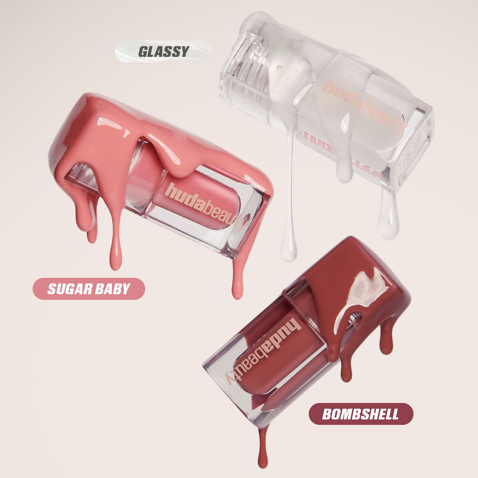 Huda Beauty Glossiest Gloss Trio | Grocsy